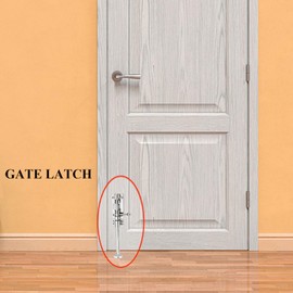 YAZREM Slide Bolt Gate Latch Thickened 304 Stainless Steel Latches Heavy Duty Safety Barrel Bolt Door Lock with Padlock Hole and Dust Canister for Wooden Fence, Yard Door, Barn Door, Shed Door