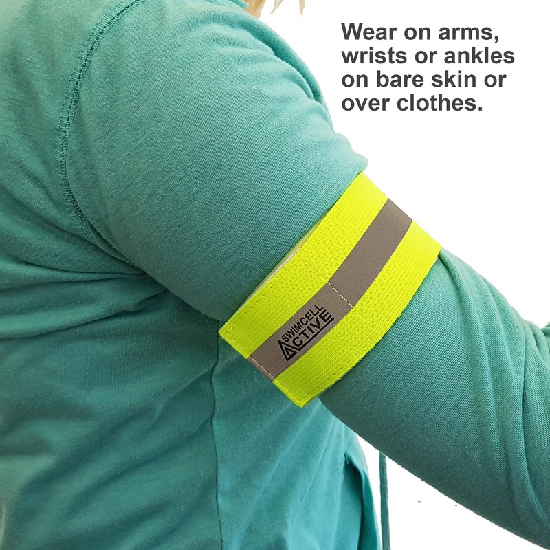 SwimCell High Visibility Reflective Armbands - Reflective Running Gear -