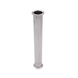 DERNORD Sanitary Spool Tube with Clamp Ends,Stainless Steel 304 Seamless Round Tubing with 1.5 inch Tri Clamp 50.5MM Ferrule Flange (Tube Length: 8 Inch / 204MM)