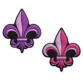 Fleur de Lis 2-Sided Purple and Pink Tennis Racket Vibration dampener Tennis Accessories for Girls 2 Pack