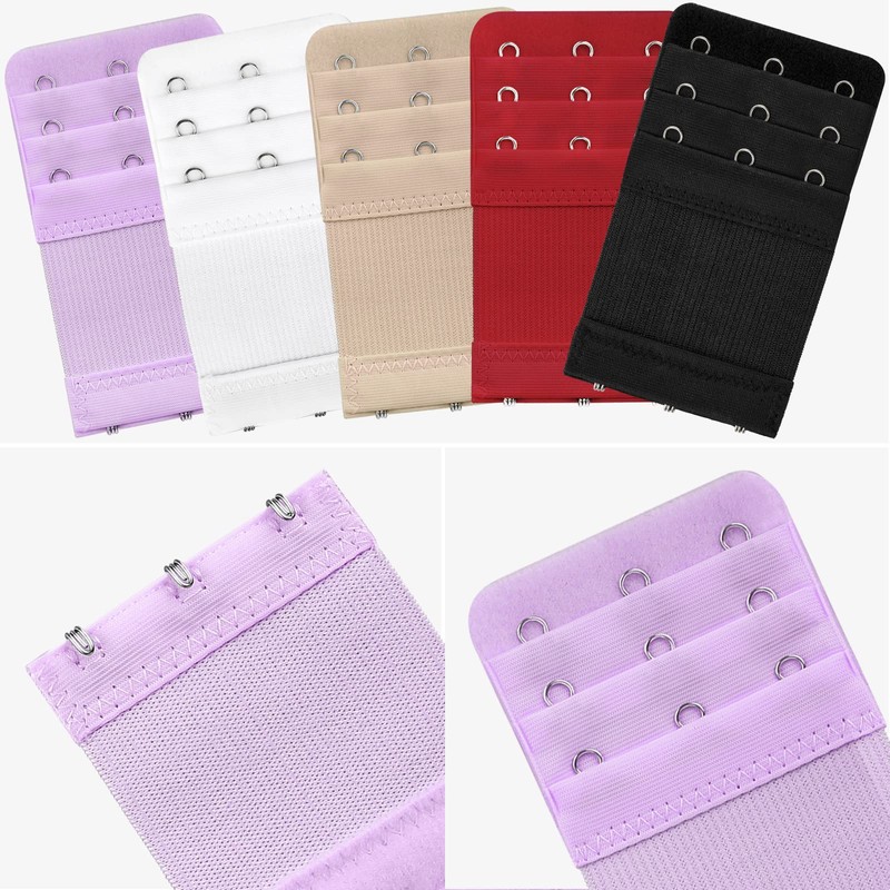 Bigqin Bra Extender, Elastic Bra Extension, 3 Hooks Bra Extender