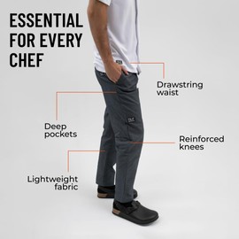 TILIT Essential Pants (Oxide, Medium) | Premium Chef Pants, Unisex Pants for Men and Women | Quality Design and Functionality