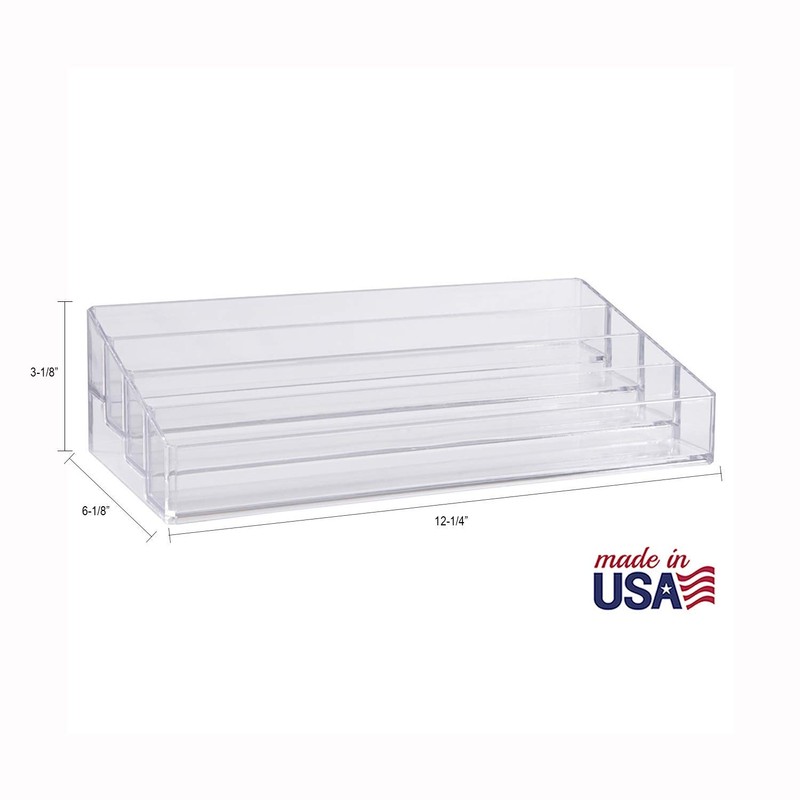 STORi Multi-Level Nail Polish Bottle Holder | Clear Plastic Organizer