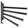 Black Swivel Towel Bar Punch Free Bathroom Towel Rack Wall