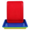 Operitacx 4pcs Plastic Trays for Classroom, Small Rectangular Organizing Art
