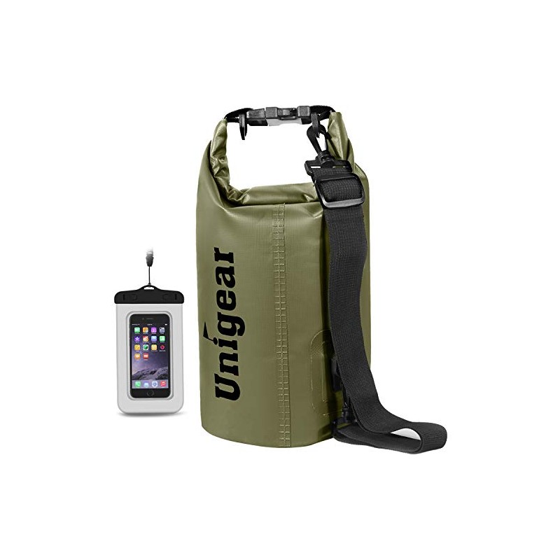 Unigear Waterproof Dry Bag, Dark Khaki, 1.3 Gallons (5 L),