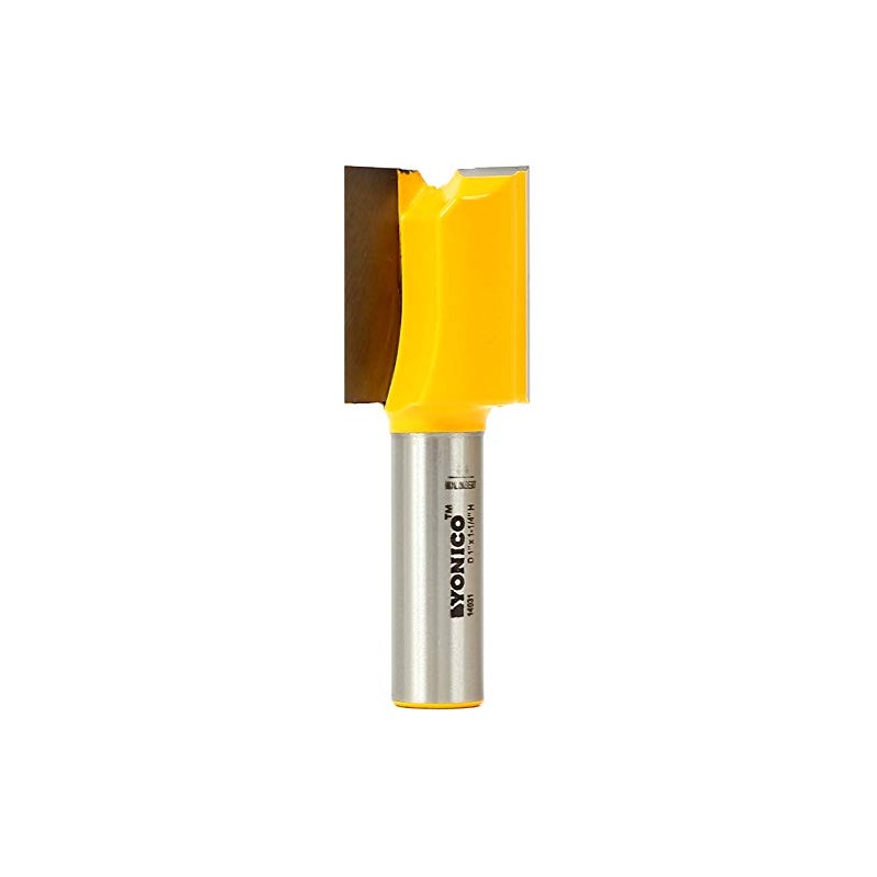 Yonico Straight Router Bits 1-Inch Diameter X 1-1/4-Inch Height 1/2-Inch