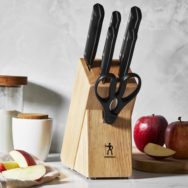 HENCKELS Dynamic Razor-Sharp 7-Piece Knife Set, Chef Knife, Bread Knife,