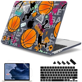 May Chen Compatible with M4 MacBook Air 15 inch Case 2025 2024 2023 A3241 A3114 M3 A2941 M2 with Liquid Retina Display & Touch ID, Plastic Hard Shell with Keyboard Cover - Boy Baseball