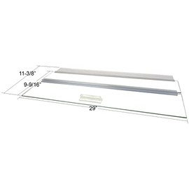 Glass Canopy for Aquariums with and Without Center Braces, 5 Gallon to 200 Gallon Aquariums (Tank Without Center Brace, 30" L x 12" W)