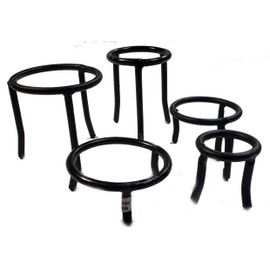 Set of 5 Basic Wrought Iron Display Ring Stands - 5 Different Sizes