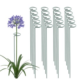 Thealyn 36 Inch 20 Packs Plant Support Stake Garden Single stemmed Plant Support Hoops Plant Prop for Flowers Orchid Tomatoes Peony Lily Rose Gladiolus (36 inch)