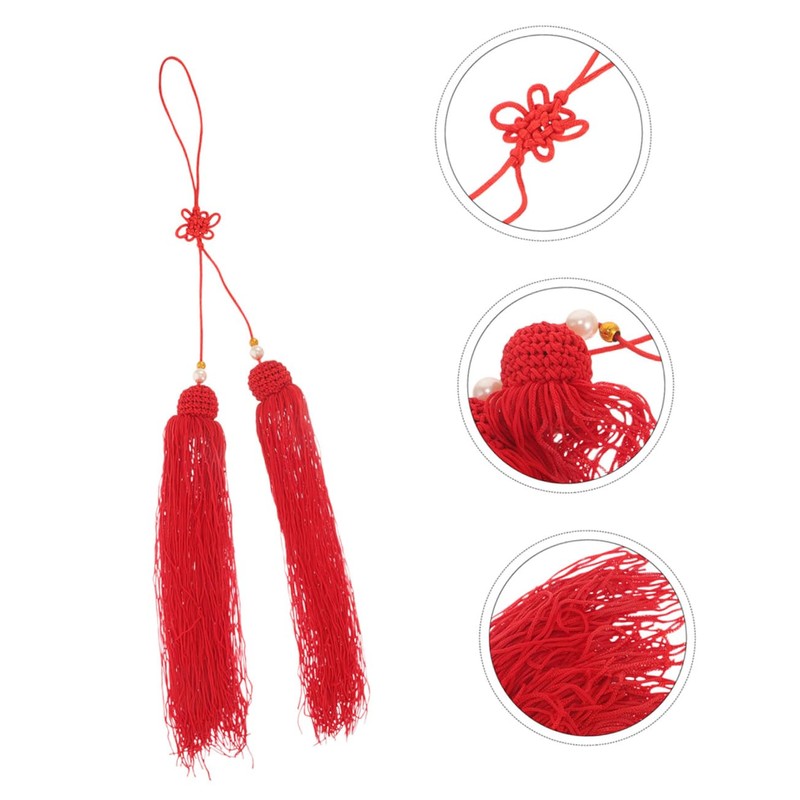 Totority 5pcs Martial Arts Sword Tassel Durable Satin Tassels for
