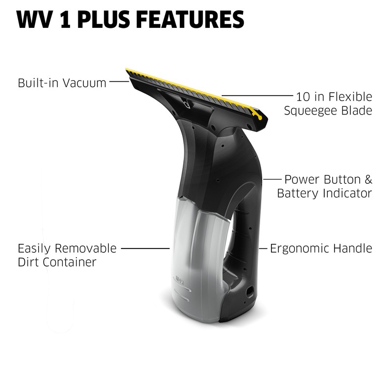 Kärcher WV 1 Plus Black Edition Window Vacuum Squeegee -