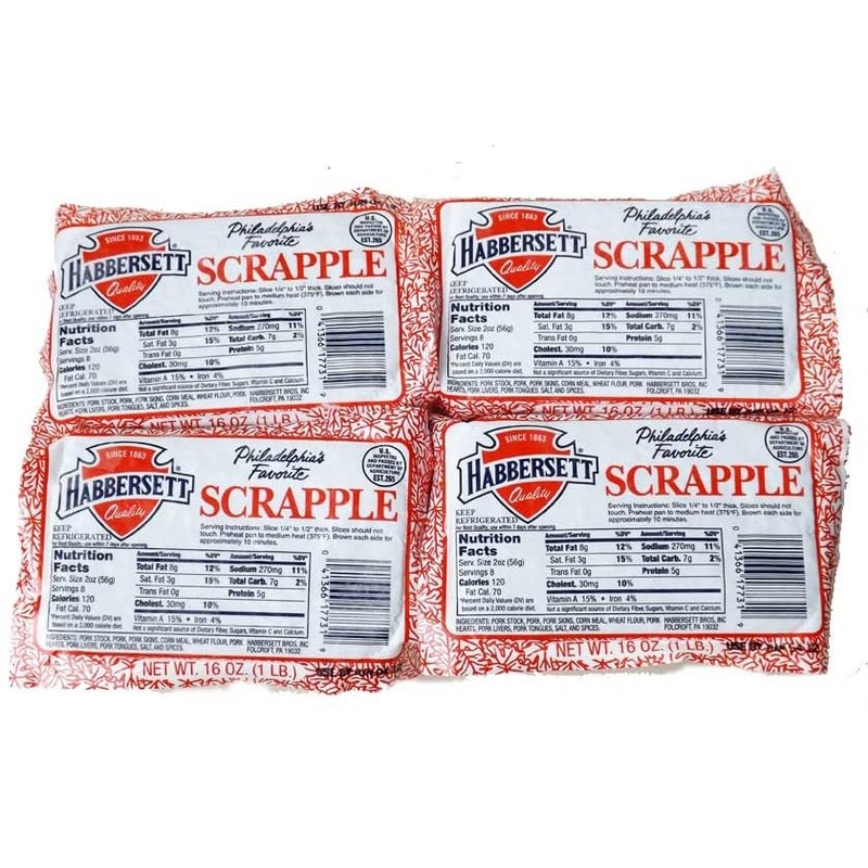 Habbersett Scrapple 16 OZ Package (Pack of 4) - Shipped