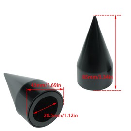 NANSENJPMP Stealthy Front Axle Nut Covers, Black Axle Nut Caps Fit for Harley Touring Softail Sportster Trike Dyna Heritage Street Glide Road King Road Glide 2002-2025