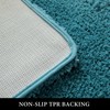MIULEE Teal Bathroom Runner Rugs Soft Microfiber Bath Mat 24x48