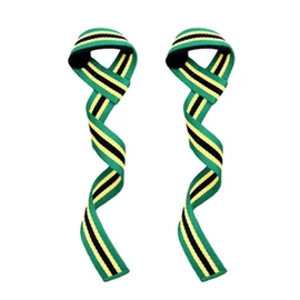 SUIOPPYUW Fitness Bodybuilding Workout Strength Barbell Training Gym Wrist Wraps Lifting Straps Weightlifting Cotton Weight Straps, Green with black