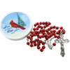 Westmon Works Cardinal Rosary Set with Rose Scented Wooden Beads