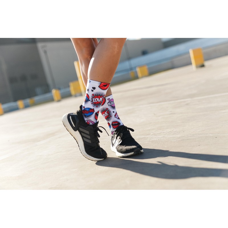 Sox Footwear Love Struck Crew Socks, Multi-colour
