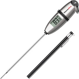 ThermoPro TP02S Digital Food Thermometer for Cooking Bread Baking Sourdough Liquids, Meat Thermometer Digital with Super Long Probe for Grill Kitchen BBQ Oil Milk Yogurt Candy Making Accessory