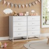 WLIVE White Wood Dresser for Bedroom with 4 Drawers, Tall