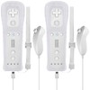 Leikurvo 2er Set Wii-Fernbedienung Gamecontroller, Controller Remote mit Nunchuck Controller