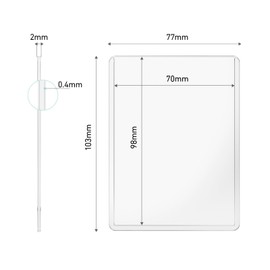 AKEIE Top Loader, Set of 20, Card Holder for Trading Cards, Card Loaders, Trading Card Case, Card Display Case, Transparent, Protective, Storage, Scratch-Resistant, PVC Hard Case, Trading Card Case,