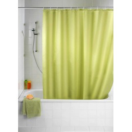 Wenko 20038100 Shower Curtain Textile Anti-Mould 180 x 200 cm Aniseed Green