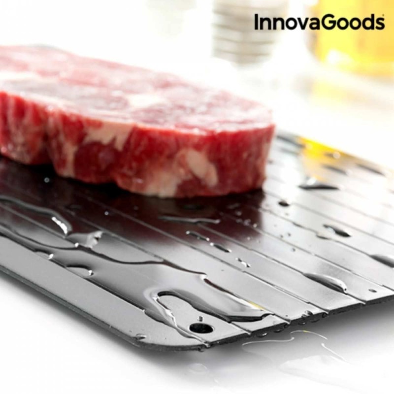InnovaGoods Quick Defrost Plate of Food, Metals, Alloy Black, 35