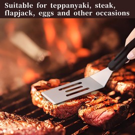 Abeillo Stainless Steel Mini Spatula, Metal Spatulas for Cooking, Professional Steak Spatula Frying Spatula Holder, Kitchen Use Small Serving Spatula for Brownies Eggs Cookie