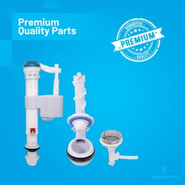 Evertechpro PLBK101SET Toilet Repair Kit All-in-One Toilet Guts with 2 Inch Flush Valve T