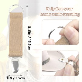 AMYXIYUAN 6Pcs Elastic Fabric Holder Travel Hat Clip Feliciay Hat Clip Practical Sun Hat Holder for Luggage Backpack Handbag Outdoor Traveling Helper