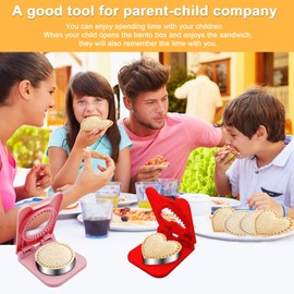 Sandwich Cutter and Sealer,2-In-1 Sandwich Cutter and Sealer,Pocket Sandwiches Cutter Uncrustables Maker,Sandwich Cutters for Kids Fun Lunchables (Square)