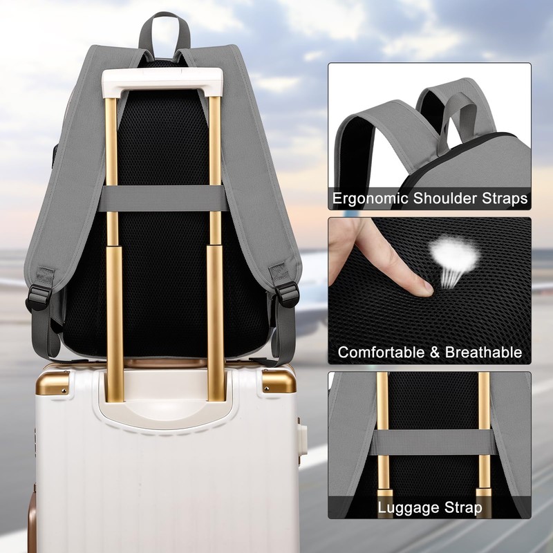 Liokesa Casual Laptop Backpack,School Backpack Large Bookbag with USB for