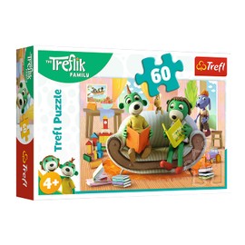 Trefl 17345 Reading Together, Family Treflik Puzzle 60 Pieces, for Children from 4 Years