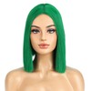 BERON 12 Inches Emerald Green Wig Short Straight Hair Bob