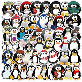 50 PCS Stickers for Cute Penguin,Penguin Stickers,Teens Boys and Girls Sticker Pack Vinyl Skateboard Guitar Door Laptop Luggage Car Bike Water Bottle Birthday Party Supplies Stickers