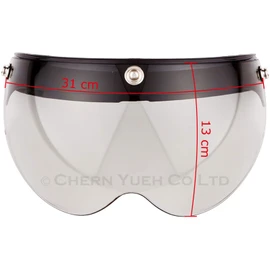 Chern Yueh - Casco de Motocicleta con Visera Universal de 3 Cierres (luz ahumada)