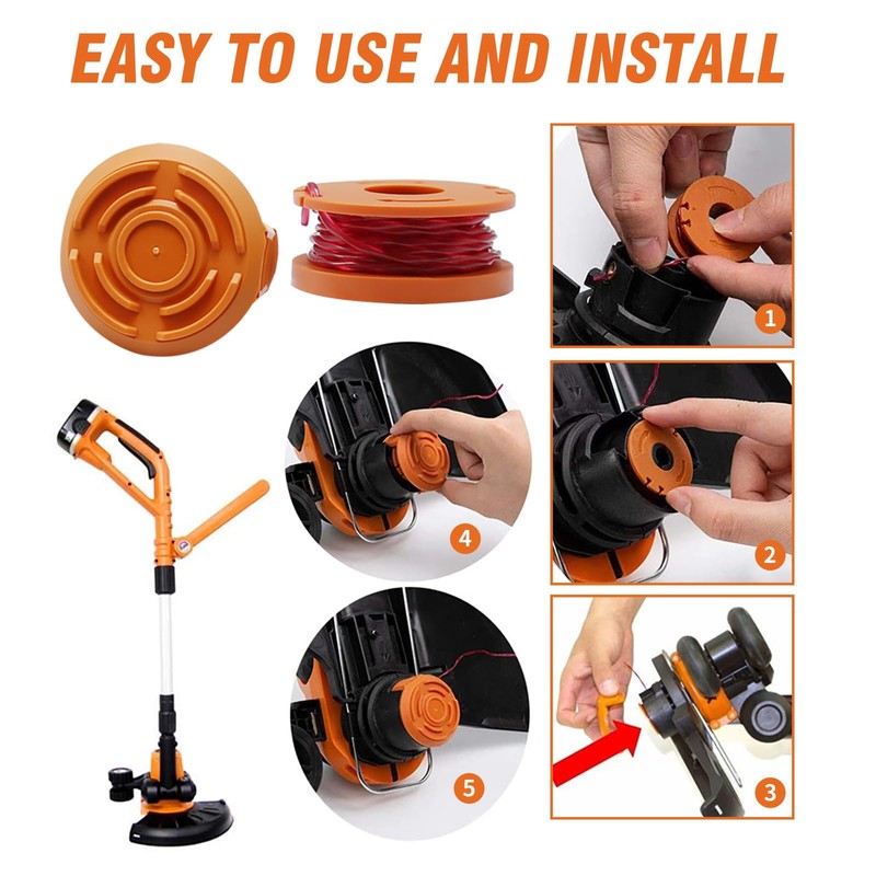 Saihisday 15PCS WA0010 Trimmer Line Spool, 120ft 0.065 inches, Replacement