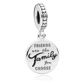 VALGACLS Best Friend Charms for Bracelets Charms for Friends Are Family Charms 925 Sterling Silver Best Friend Charms