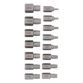 ZAWELIYO Juego de Extractores de Tornillos de 15 Piezas, Herramienta de Extracción de Pernos Hexagonales con Cabeza Rota y Organizador de Plástico para Tornillos Pelados