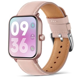 VELULYX genuine leather strap compatible Gloryfit IDW19, 22mm Strap for Veryfit IDW13/IDW16/IDW18, TUYOM LW36, H1/D1,T50S, P66/P66D/P72/P95, Y6, YB54, G39, AGPTE LW11