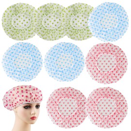 Ai-OUMLEEF Gorros para Regadera,12 Piezas Gorra De Baño Mujer, de Ducha Impermeable, Adecuado Para Baño, Lavado Facial, Maquillaje, Cuidado Del Cabello, Cocina, Higiene y Belleza, Etc