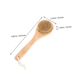 Ipetboom 2Pcs Exfoliating Body Brush Natural Bristle Bath Brush for Shower Back Scrubber Dry Brushing Tool for Skin Exfoliation and Massage for Healthy Skin Care