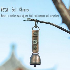 Leocfy Bear Bell Whistle Set, Outdoor Metal Bell Pendant, Survival Whistle, Camping Bell Accessory, Magnetic Mute Design, For Outdoor Camping, Hiking, Emergency Survival
