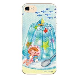 ブレインズ Galaxy S25 SC-51F 用 ハード ケース カバー 夏のペンギンとお昼寝 02 TONTENKAN ペンギン ゼリー かわいい レディース 魚 夏 女の子 イラスト デザイナーズ 色鉛筆 ギャラクシー ハードケース SCG31 android アンドロイド オーダーメイド