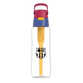 DAFI Solid 0.7 Litre Water Bottle with Filter, FC Barcelona Limited Edition, in Club Colours, Drinking Bottle with Straw and Water Filter, Water Bottle, Sports Bottle