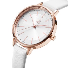 SHENGKE Women Watches Leather Band Luxury Quartz Watches Ladies Wristwatch Relogio Feminino