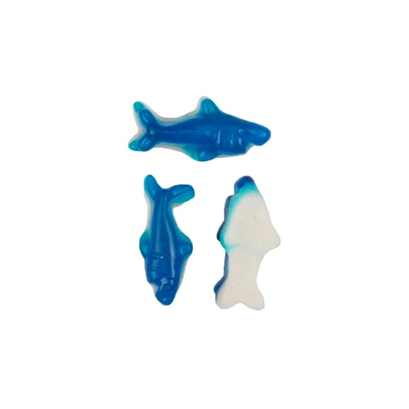 YANKEETRADERS Blue Gummy Sharks, 3 Pound Bulk Bag